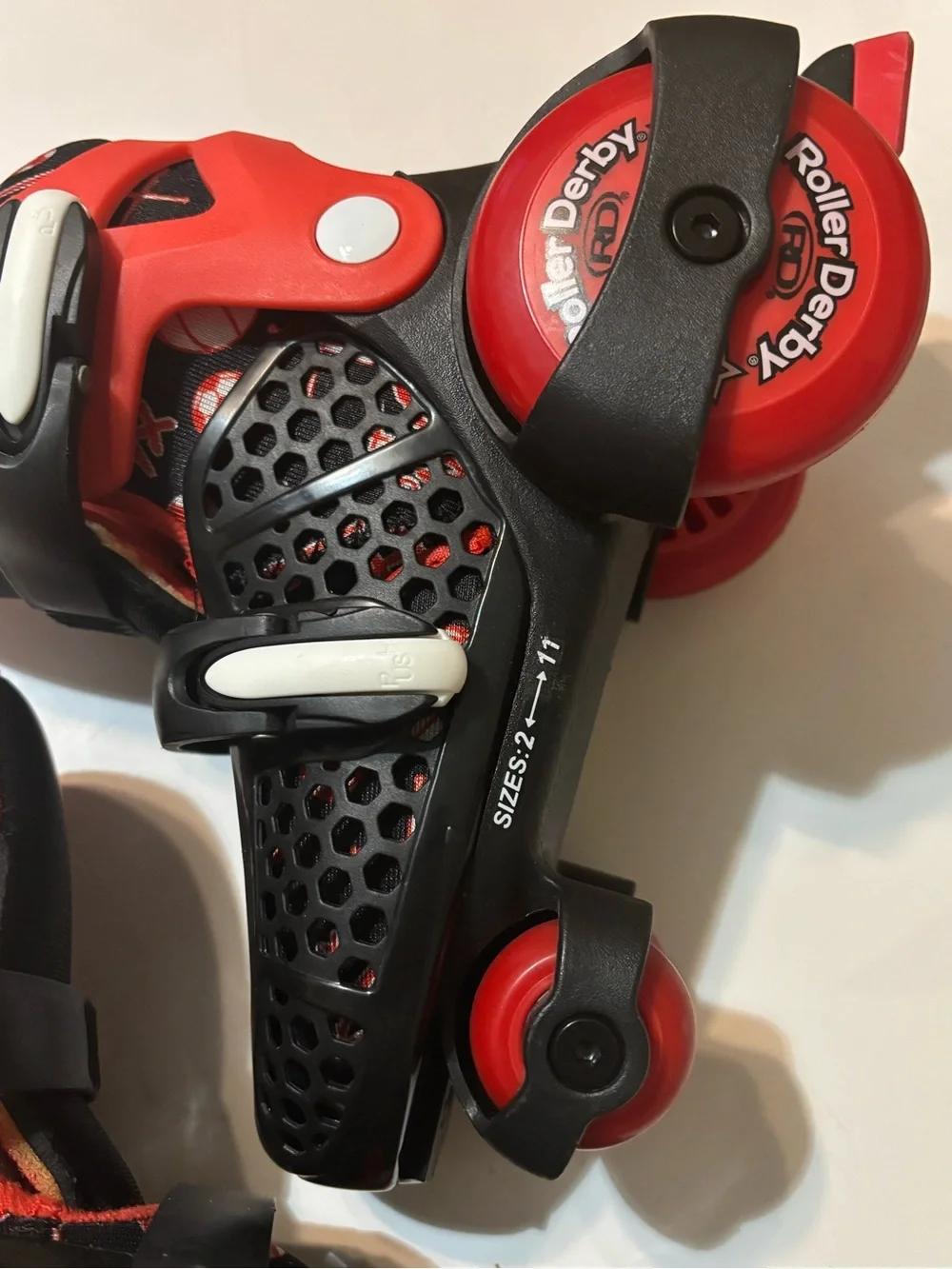 Adjustable Kids Inline Skates - Black & Red